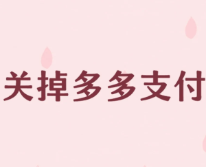 拼多多多多支付怎么关闭 拼多多多多支付关闭教程【方法】