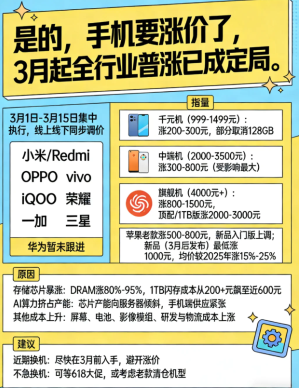 国产手机涨价是真的吗 国产手机涨价原因