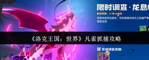 洛克王国<font color=red>世界</font>凡雀速刷秘籍-白天定位+团战全解析【分享】