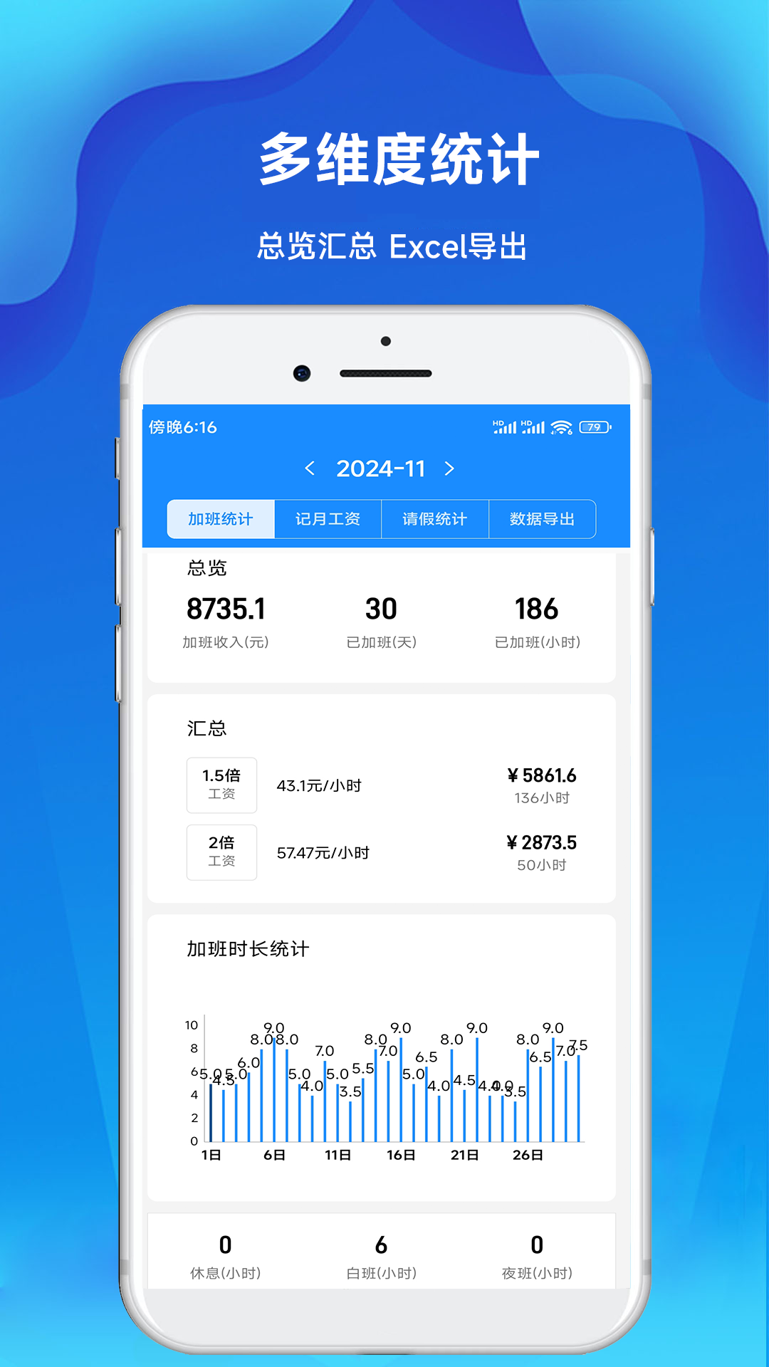 记工时记加班app