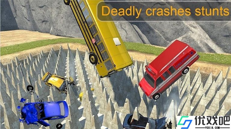 光束楼梯车Beamng Drive Death Stair