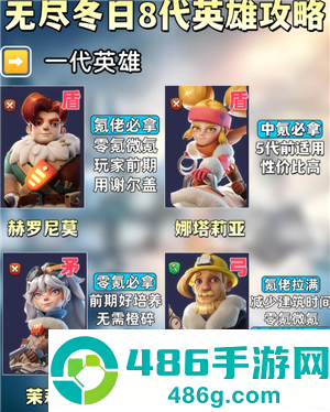 无尽冬日8代英雄哪个值得培养 无尽冬日8代英雄详情图鉴